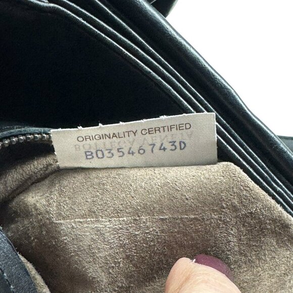 Bottega Veneta Womens Woven Leather Intrecciato Roma Satchel Bag Handbag Black - Picture 13 of 16